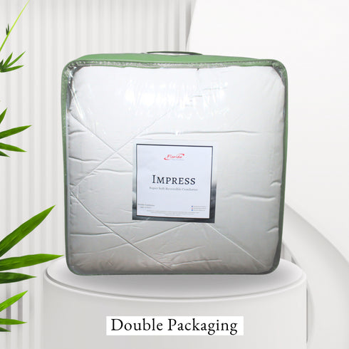 Impress White Comforter by Florida - 200 GSM All Season Comforter for Single & Double Bed